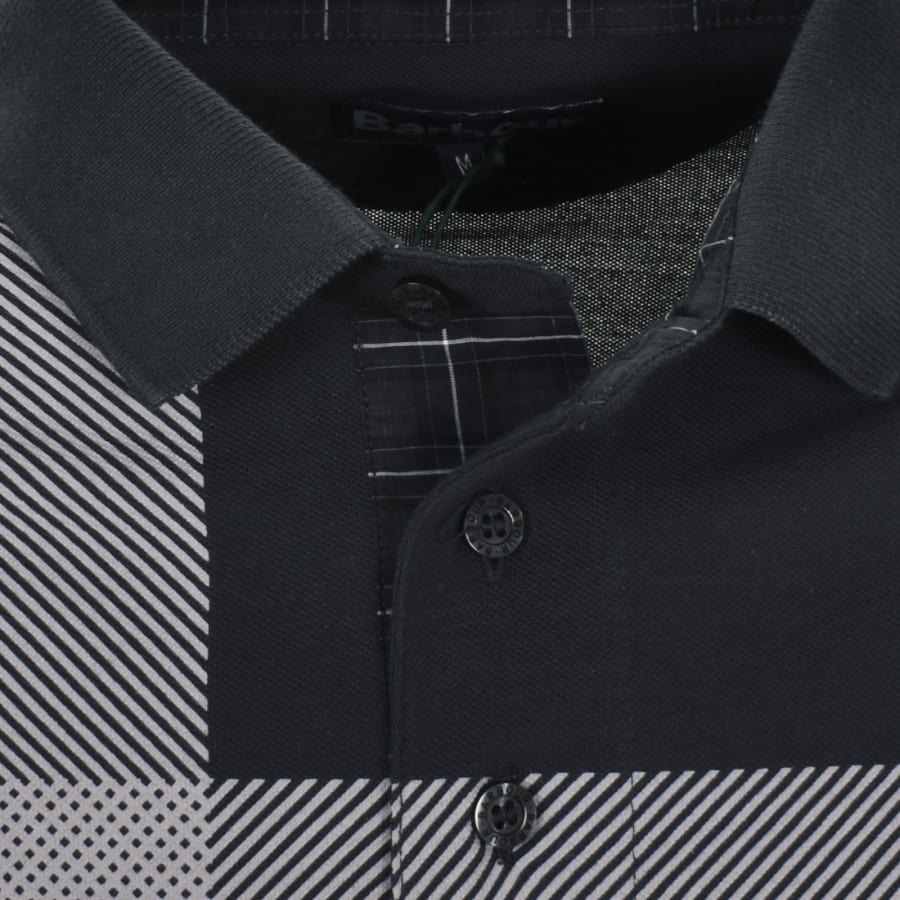 Barbour Blaine Long Sleeve Polo T Shirt Dark Grey